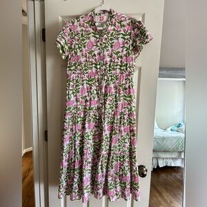 Victoria Dunn Floral Midi Dress - Small
